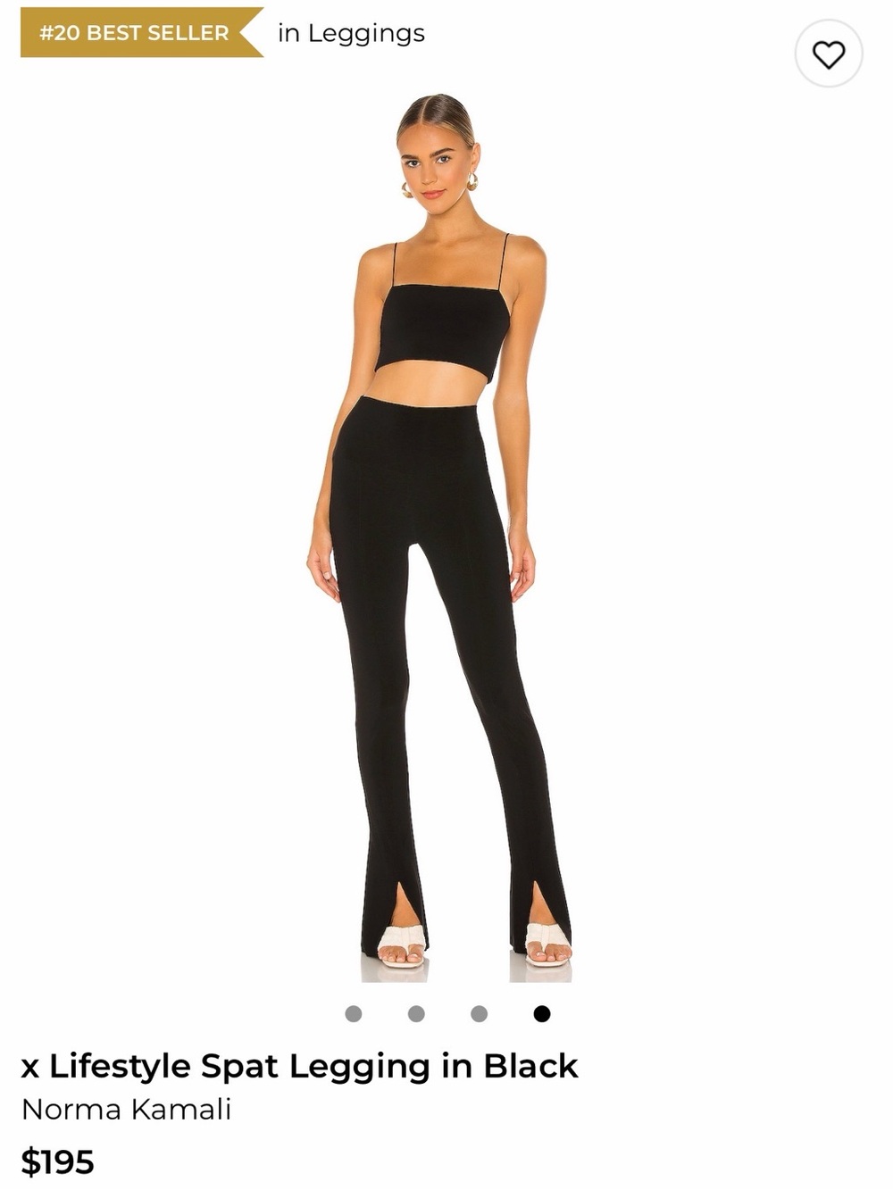 Norma Kamali Black Spat Flare Leggings *LIKE NEW